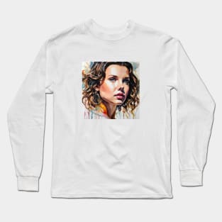 Portrait of Millie Bobby Brown Long Sleeve T-Shirt